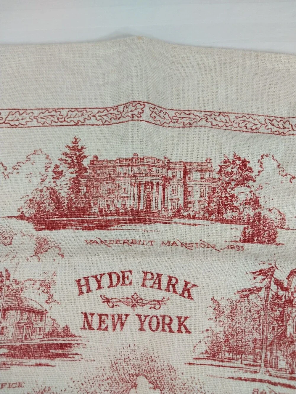 Vintage Kay Dee Hyde Park New York tea towel